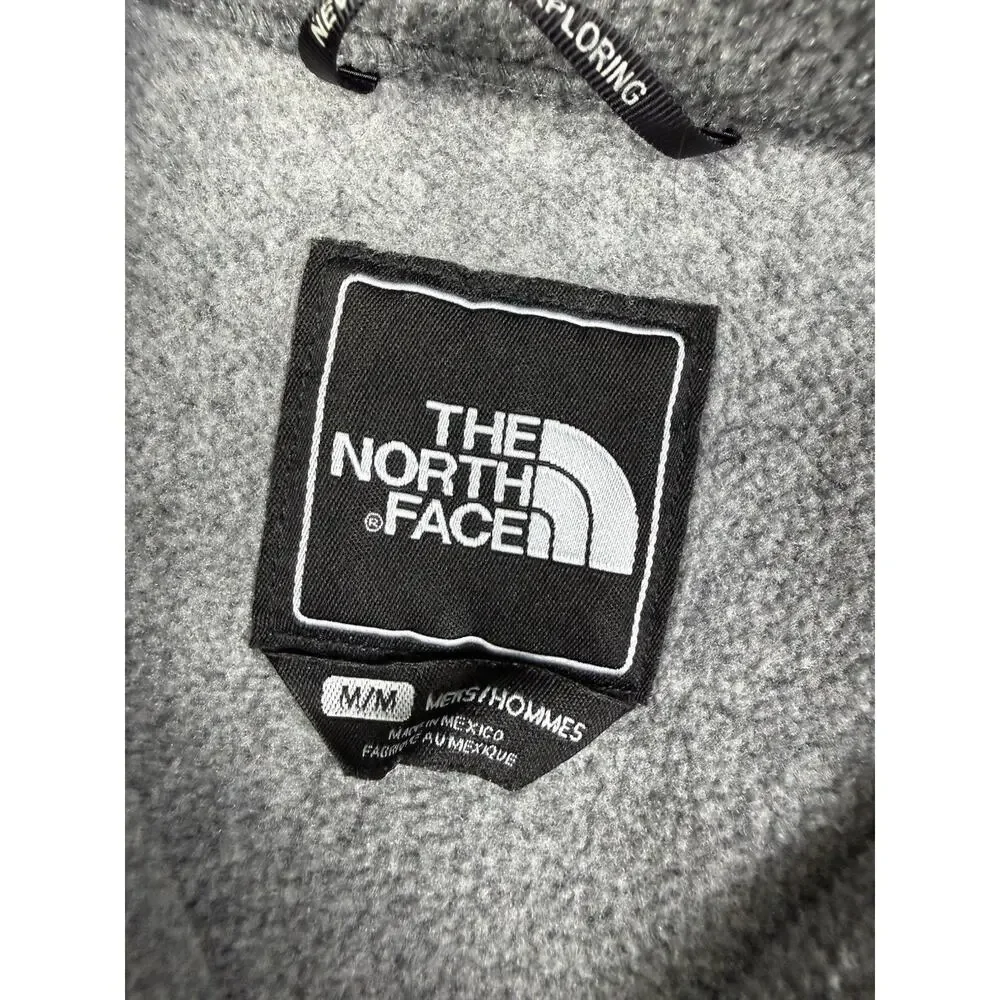 The North Face Polartec Fleece Jacket Mens Medium Black Gray Full Zip Outdoor